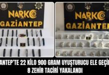 Gaziantep’te uyuşturucu operasyonunda 8 zehir taciri yakalandı