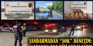 Jandarmadan “şok” operasyon! Gaziantep’te 353 kişi yakalandı