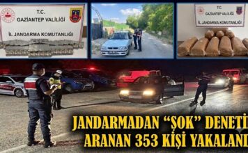 Jandarmadan “şok” operasyon! Gaziantep’te 353 kişi yakalandı