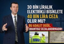 Pamuk: “Gaziantep’te 30 bin liralık elektrikli bisiklete 40 bin lira cezalar adil değil!”