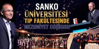 SANKO Üniversitesi Tıp Fakültesinde mezuniyet coşkusu yaşandı
