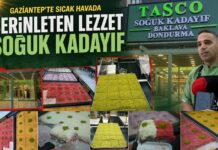 Sıcak havada serinleten yeni lezzet! Gaziantep’te üretilen soğuk kadayıf ilgi gördü