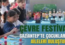 Çocuklar ve aileler, Gaziantep’te ‘Çevre Festivali’nde bir araya geldi