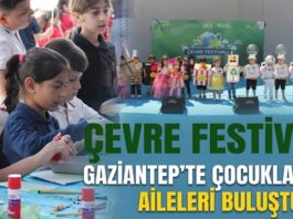 Çocuklar ve aileler, Gaziantep’te ‘Çevre Festivali’nde bir araya geldi