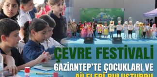 Çocuklar ve aileler, Gaziantep’te ‘Çevre Festivali’nde bir araya geldi