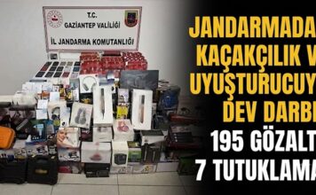 Dev operasyon! Gaziantep’te 195 gözaltı, 7 tutuklama