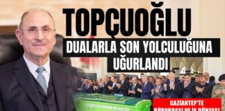 Gaziantep iş dünyası ve hayırseverliğin çınarı Topçuoğlu, dualarla son yolculuğuna uğurlandı