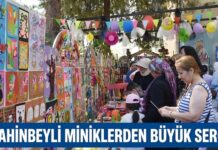 Şahinbeyli miniklerin sergisi yoğun ilgi gördü