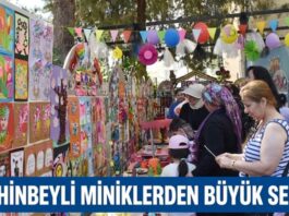 Şahinbeyli miniklerin sergisi yoğun ilgi gördü