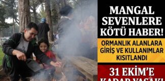 Mangalda kebap keyfi yapmayı sevenlere kötü haber! Gaziantep’te ormanlara girişler kısıtlandı