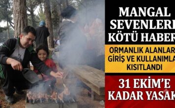 Mangalda kebap keyfi yapmayı sevenlere kötü haber! Gaziantep’te ormanlara girişler kısıtlandı