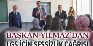 Yılmaz’dan LGS için sessizlik çağrısı