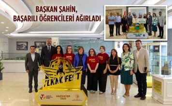 Gaziantep’te uluslararası başarı elde eden öğrenciler Başkan Şahin’i ziyaret etti