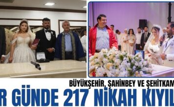 Gaziantep’te nikah dairelerinde “06.06.2026” yoğunluğu yaşandı