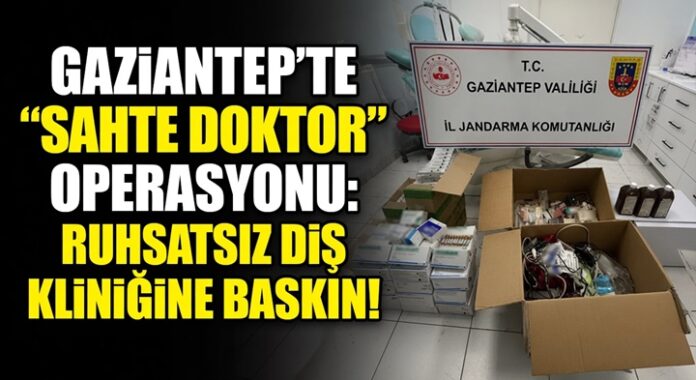 Gaziantep'te ruhsatsız polikliniğe jandarma operasyonu: Sahte doktor tutuklandı!