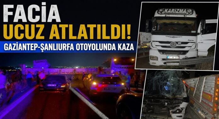 Yolcu otobüsü TIR'a çarptı! Gaziantep-Şanlıurfa Otoyolu'nda feci kaza