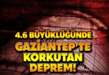 4,6 büyüklüğünde deprem Gaziantep’i salladı!