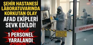 Gaziantep Şehir Hastanesi Mikrobiyoloji Laboratuvarı’nda bir personel yaralandı