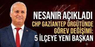 CHP Gaziantep’te 5 ilçe başkanlığına yeni atamalar yapıldı