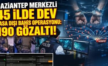 İçişleri Bakanlığı açıkladı: Gaziantep merkezli 45 ilde ‘yasa dışı bahis’ operasyonunda 190 gözaltı