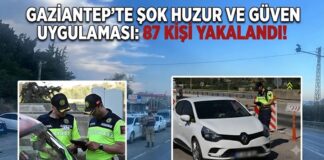 Gaziantep’te jandarmadan huzur-güven uygulaması: Aranan 87 kişi yakalandı!