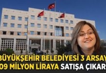 Gaziantep’te 209 milyon TL’lik konut imarlı 3 arsayı satışa çıkardı