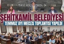 Şehitkamil Belediye Meclisi’nde 11 madde görüşüldü