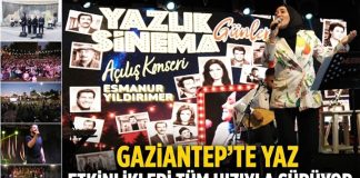 Gaziantep’te yaz etkinlikleri konserler ve yazlık sinema gösterimleriyle sürüyor