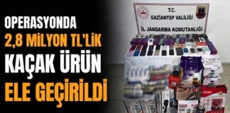 Jandarmadan operasyon! Gaziantep’te 2,8 milyon TL’lik kaçak ürün ele geçirildi