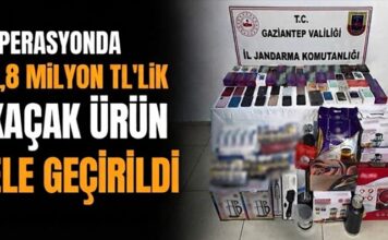 Jandarmadan operasyon! Gaziantep’te 2,8 milyon TL’lik kaçak ürün ele geçirildi