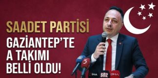 Saadet Partisi’nin Gaziantep’te yeni kadrosu belli oldu
