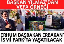 Gaziantep Şehitkamil’de Prof. Dr. Necmettin Erbakan Parkı açıldı