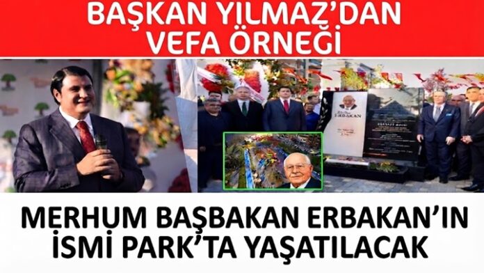 Gaziantep Şehitkamil'de Prof. Dr. Necmettin Erbakan Parkı açıldı