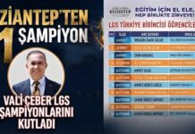 Vali Çeber, Gaziantep’in LGS şampiyonlarını kutladı