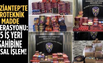 Gaziantep’te polisten kaçak proteknik madde operasyonu: 15 kişiye yasal işlem!
