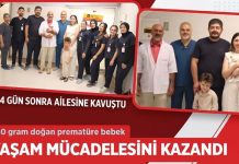 Gaziantep’te 830 gramlık mucize: 144 gün sonra ailesine kavuştu!