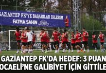 Gaziantep FK’da Kocaeli maçı öncesi hedef galibiyet