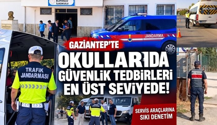 Gaziantep jandarması okul önlerinde
