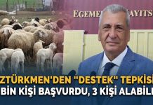 Öztürkmen: TİGEM desteğine Gaziantep’te 4 bin kişi başvurdu sadece 3 kişi alabildi