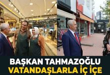 Başkan Tahmazoğlu esnaf ve vatandaşlarla iç içe
