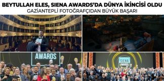 Gaziantepli fotoğrafçı Beytullah Eles’e İtalya’dan uluslararası ödül