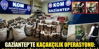 Gaziantep’te 14 bin paket kaçak sigara ele geçirildi