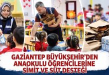 Gaziantep’te minik öğrencilere sağlıklı beslenme desteği