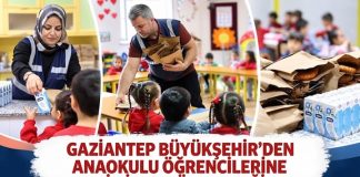 Gaziantep’te minik öğrencilere sağlıklı beslenme desteği
