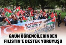 Gaziantep’te üniversite öğrencilerinden Filistin’e destek yürüyüşü