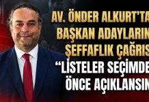 Önder Alkurt’tan Yeni Parti Gaziantep İl Kongresi öncesi şeffaflık çağrısı: “Listeler açıklansın”