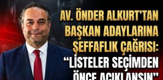 Önder Alkurt’tan Yeni Parti Gaziantep İl Kongresi öncesi şeffaflık çağrısı: “Listeler açıklansın”