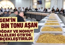 TİGEM’in Ceylanpınar’da ürettiği buğday ve nohutun ihaleleri Gaziantep’te gerçekleştirildi