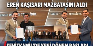 Yeni Parti Şehitkamil İlçe Başkanı Eren Kaşısarı mazbatasını aldı